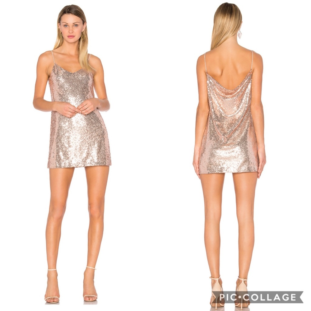 NBD x Revolve Tessellate Gold Sequin Mini Dress
